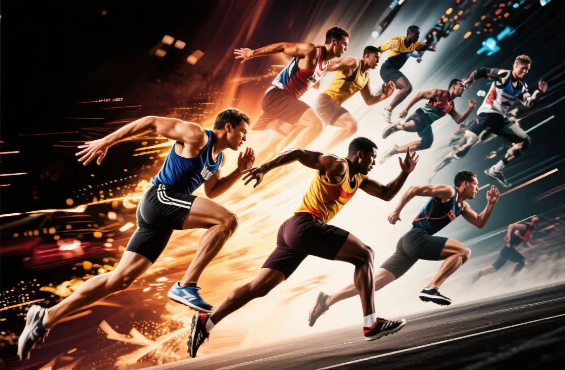 体育精彩集锦插画